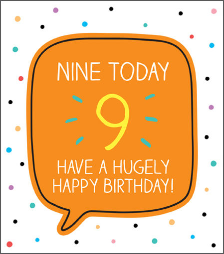 Picture of 9 TODAY HAPPY BIRTHDAY